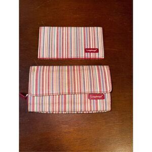 Vintage Longaberger homestead wallet and check holder set